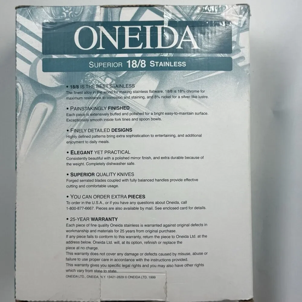 Vintage Oneida 18/8 Stainless USA 42 Piece Service for 8 AMERICAN HARMONY/ARBOR